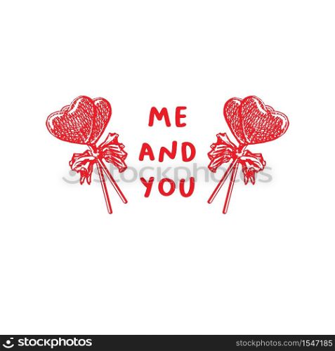 Valentines Day Greeting Card or Poster with Sketch. Laser Cutting File Isolated on White Background. Vector Engraved with Lettering Wishes Love You. Valentines Day Greeting Card or Poster with Sketch. Laser Cutting File Isolated on White Background.