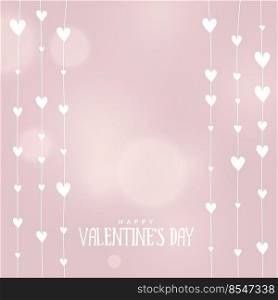 valentines day hearts background in soft colors