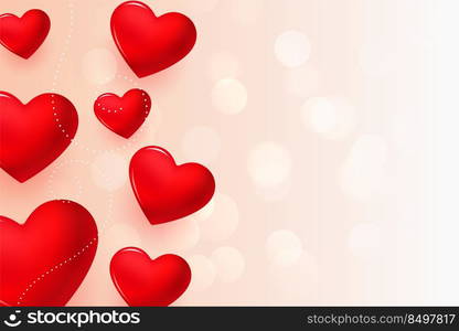 valentines day hearts background with text space