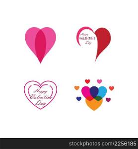 Valentines day logo vector illustration design