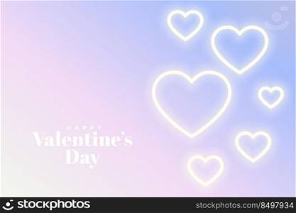 valentines day neon hearts colorful background