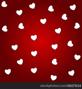 Valentines day paper heart backgroung, vector illustration