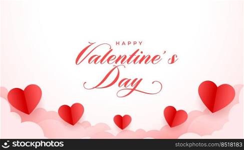 valentines day paper style greeting design