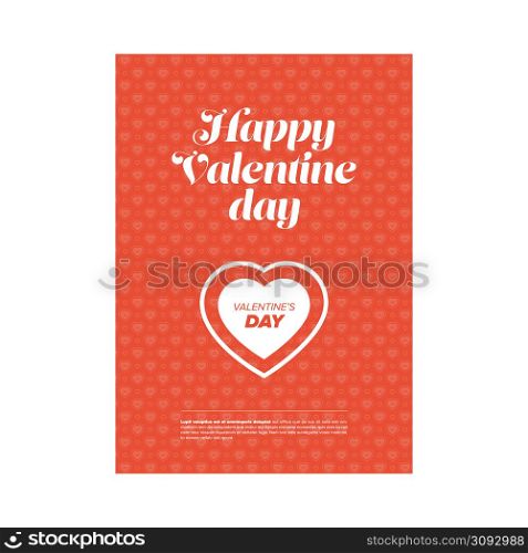 Valentines Day Party Flyer Design. Vector template of invitation, flyer, poster or greeting card.. Valentines Day Party Flyer Design