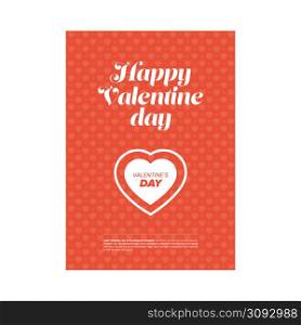 Valentines Day Party Flyer Design. Vector template of invitation, flyer, poster or greeting card.. Valentines Day Party Flyer Design