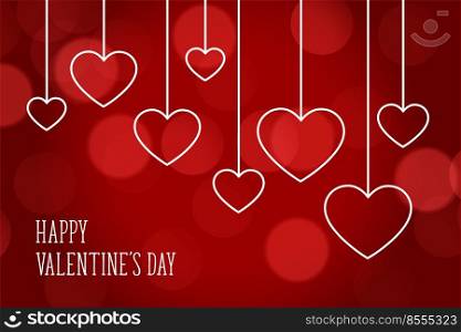 valentines day red bokeh beautiful hearts background
