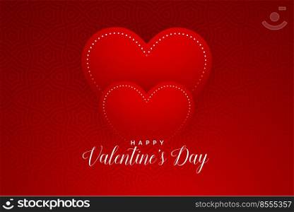 valentines day red hearts clean background design