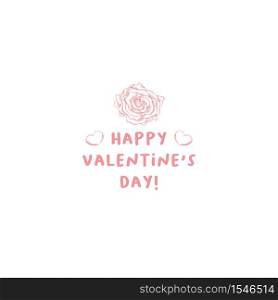 Valentines Day Rose Greeting Card or Poster with Sketch. Laser Cutting File Isolated on White Background. Vector Engraved with Lettering Wishes Love You. Valentines Day Rose Greeting Card or Poster with Sketch. Laser Cutting File Isolated on White Background.