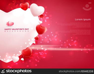 Valentines day sale background with balloons heart pattern. Vector illustration. Wallpaper, flyers, invitation, posters, brochure, banners, ad.