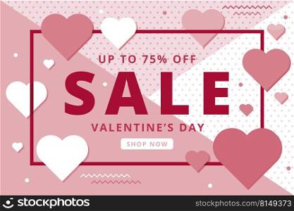 valentines day sale shopping illustration