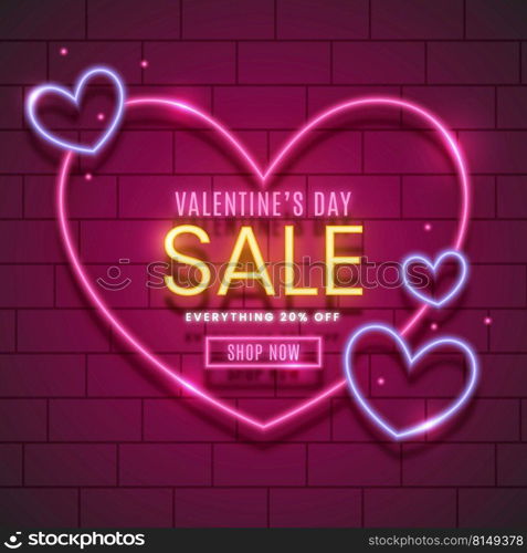 valentines day sale shopping illustration