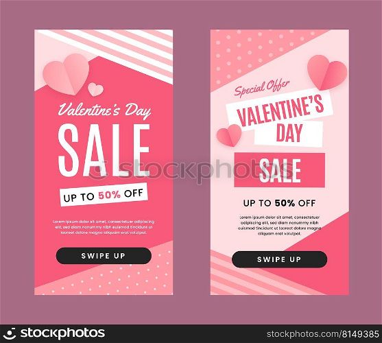valentines day sale shopping illustration