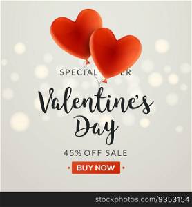 Valentines day sale vector banner background with hearts. Valentine discount holiday poster template for promo sale.. Valentines day sale vector banner background with hearts. Valentine discount holiday poster template for promo sale