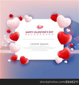 Valentines day sale with balloons heart pattern on pink and blue background gradients texture. Vector illustration. Wallpaper, flyers, invitation, posters, brochure, banners, ad.