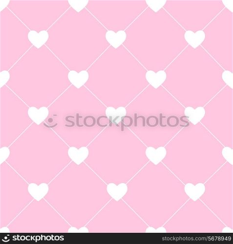 Valentines Day Seamless Hearts Pattern Vector Illustration. EPS10