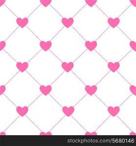 Valentines Day Seamless Hearts Pattern Vector Illustration. EPS10