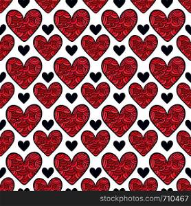 Valentines day seamless pattern with hearts. Vector texture for wrapping paper, wedding invitation background, textile fabric design.. Valentines day seamless pattern with hearts. Vector texture for wrapping paper, wedding invitation background, textile fabric design