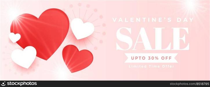 valentines day shiny sale banner design