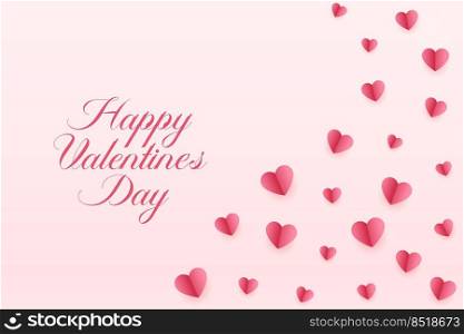 valentines day small paper hearts background design