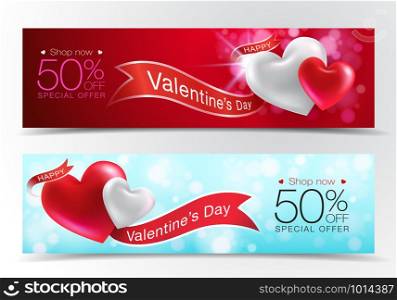 Valentines day special offer sale background Can be used in the poster, wallpaper, brochure, flyers, invitation, banners, voucher, template. Vector realistic eps10.