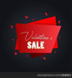 Valentines Day Vector Sale Banner Template