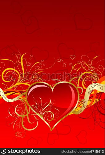 Valentines floral background, vector