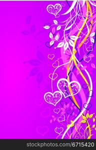 Valentines floral background, vector