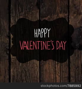 Valentines Greetings on Wooden Texture