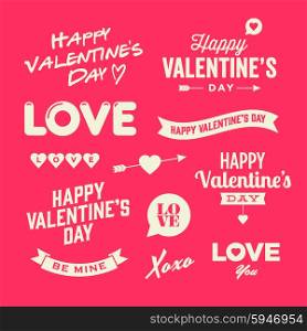 Valentiness day design vector elements, logo, badges, signs and symbol-01