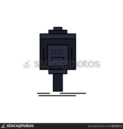 valet, parking, service, hotel, valley Flat Color Icon Vector