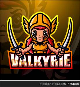 Valkyrie mascot esport logo design