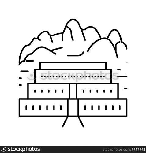 valley of kings line icon vector. valley of kings sign. isolated contour symbol black illustration. valley of kings line icon vector illustration