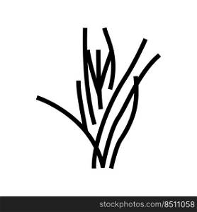 vallisneria spiralis line icon vector. vallisneria spiralis sign. isolated contour symbol black illustration. vallisneria spiralis line icon vector illustration