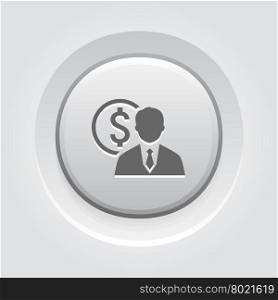 Value Icon. Business Concept. Value Icon. Business Concept. Grey Button Design