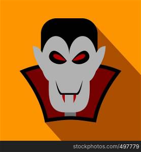 Vampire dracula flat icon with shadow for web and mobile devices. Vampire dracula flat icon