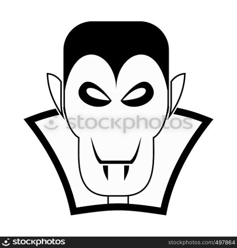 Vampire dracula icon. Black simple style on white. Vampire dracula icon