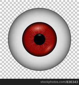 Vampire eye icon. Realistic illustration of vampire eye vector icon for on transparent background. Vampire eye icon, realistic style