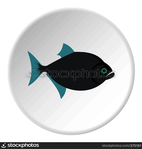 Vampire fish icon. Flat illustration of vampire fish vector icon for web. Vampire fish icon, flat style