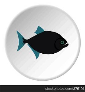 Vampire fish icon. Flat illustration of vampire fish vector icon for web. Vampire fish icon, flat style