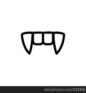 Vampire icon fangs vector. A thin line sign. Isolated contour symbol illustration. Vampire icon fangs vector. Isolated contour symbol illustration