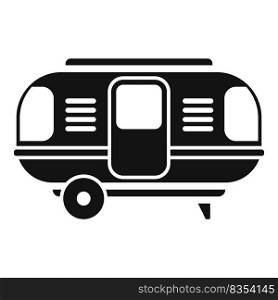 Van c&er icon simple vector. Auto trailer. C&ing travel. Van c&er icon simple vector. Auto trailer