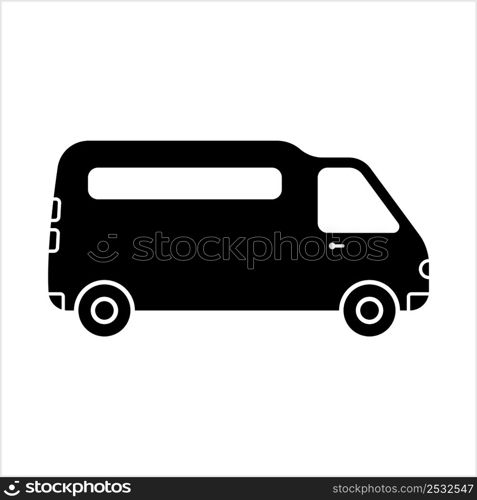 Van Icon, Vehicle Icon, Automobile Car Vector Art Illustration