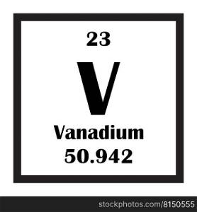 Vanadium chemical element icon vector illustration design