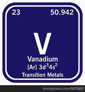 Vanadium Periodic Table of the Elements Vector illustration eps 10.. Vanadium Periodic Table of the Elements Vector illustration eps 10