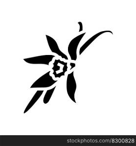 vanilla food herb glyph icon vector. vanilla food herb sign. isolated symbol illustration. vanilla food herb glyph icon vector illustration