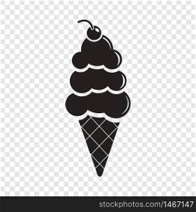 Vanilla ice cream icon. Simple illustration of vanilla ice cream vector icon for web. Vanilla ice cream icon, simple black style