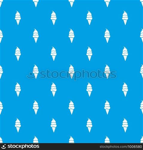 Vanilla ice cream pattern vector seamless blue repeat for any use. Vanilla ice cream pattern vector seamless blue