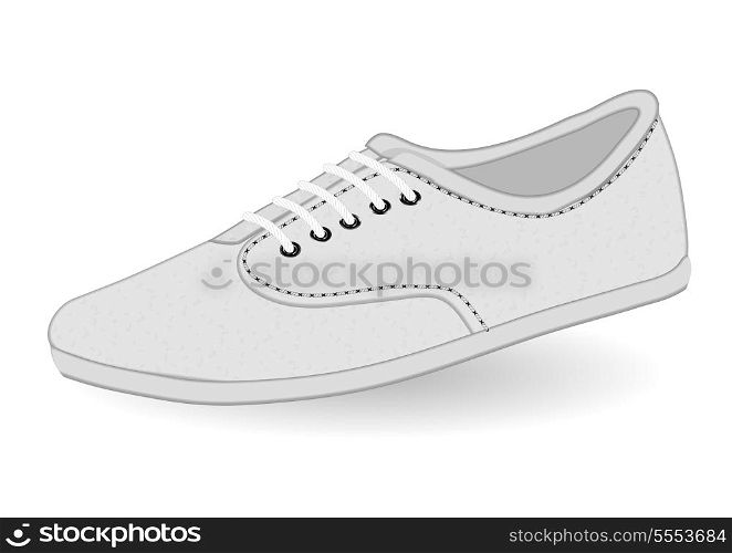 vans white. shoe on a white background