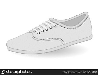vans white. shoe on a white background