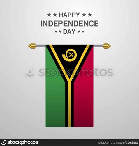 Vanuatu Independence day hanging flag background